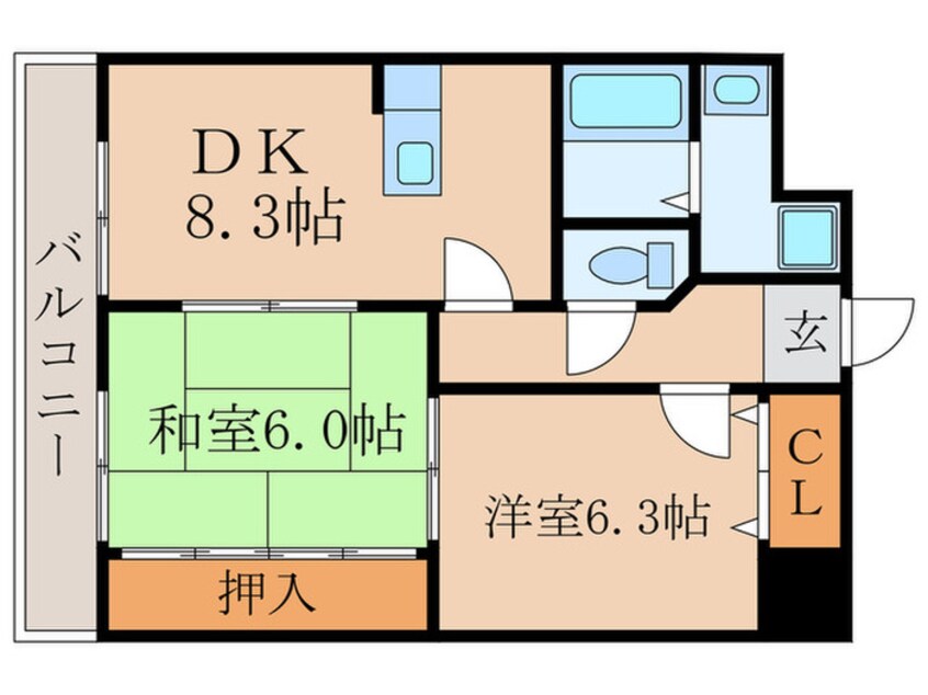 間取図 コスモスフローラDaigo