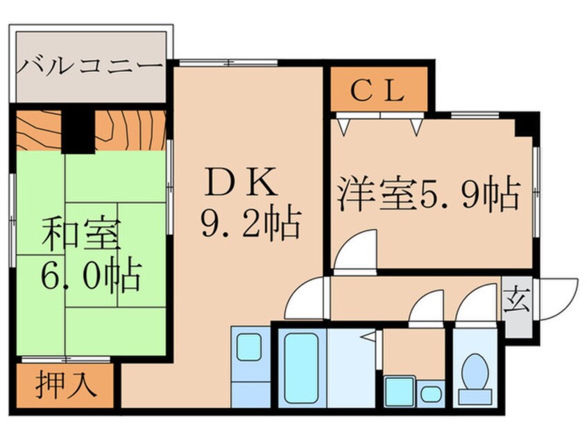 間取図 コスモスフローラDaigo