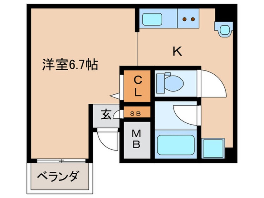 間取図 ディアコート三貴天神橋