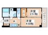 NU長居公園 2Kの間取り