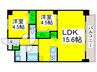 シャンピア堺 2LDKの間取り