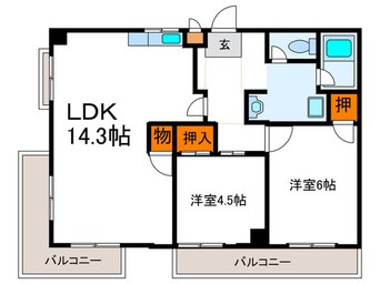 間取図 パインハイツ