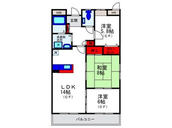 間取図 サンライズ豊中