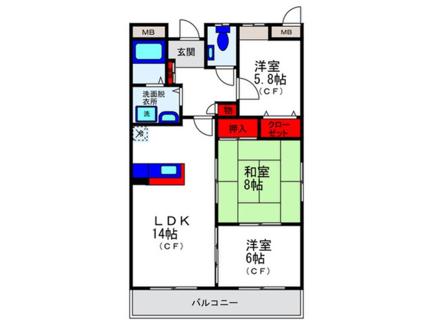 間取図 サンライズ豊中