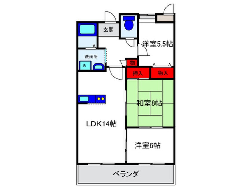 間取図 サンライズ豊中