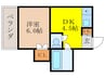 シオザキビル　NO3 1DKの間取り