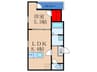フジパレス下新庄WEST 1LDKの間取り