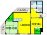 コーポラス田中 2LDKの間取り