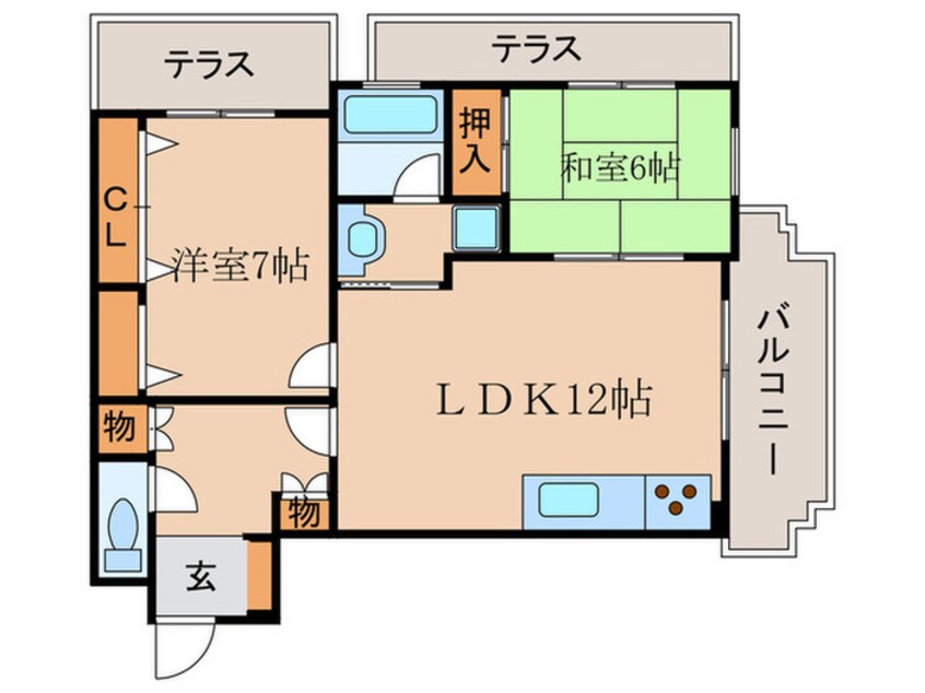 間取図 ハウスエバ－グリ－ン