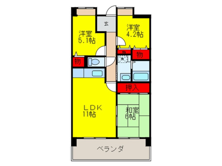 間取図 メルベーユ出戸