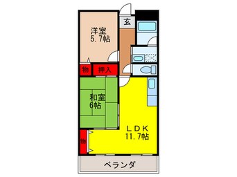 間取図 メルベーユ出戸