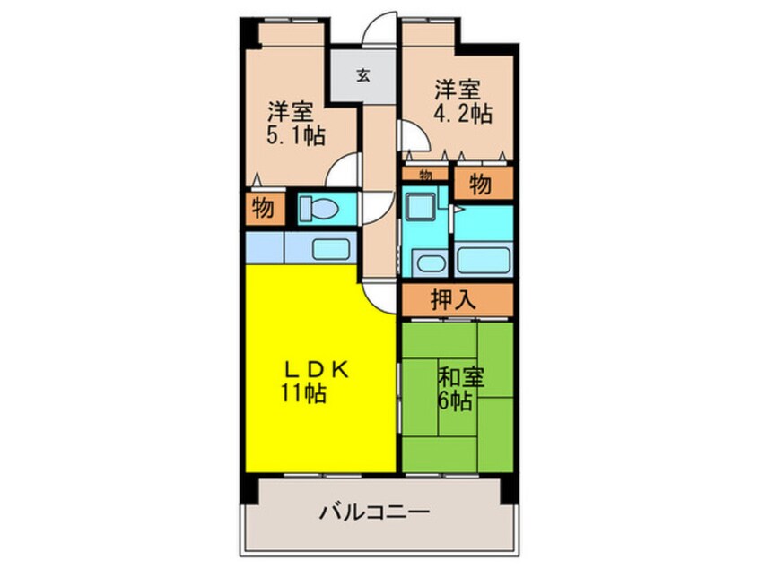 間取図 メルベーユ出戸