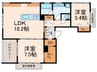 パーチェ岡崎神宮道 2LDKの間取り