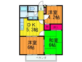 間取図 ビューハイムカオルＡ棟