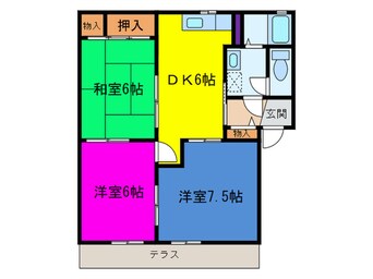 間取図 グリ－ンヒルＢ棟