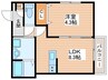 Gracias court豊野町 1LDKの間取り