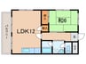 ヴィ－ブル西鈴 1LDKの間取り