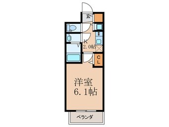 間取図 プレサンス扇町駅前（1402）