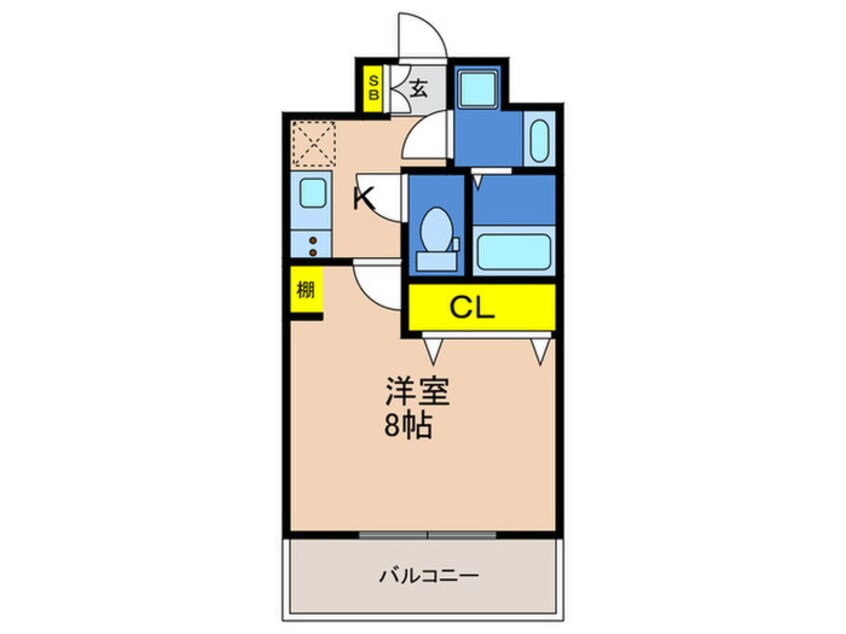 間取図 レジデンス三宮ライン(302)