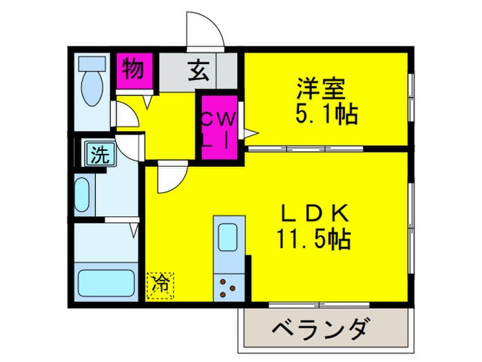 間取り図 WISTERIA PLACE E・B・R