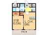 リヴェ－ル楠根 1LDKの間取り