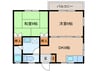 シャトレー須磨 2DKの間取り