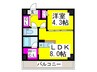 プロスピリティー堺東 1LDKの間取り