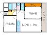 アクエルド長岡京 2LDKの間取り