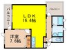 セブンハイツ 1LDKの間取り