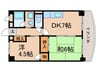セレクテ西大路 2DKの間取り