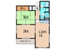 カ－サ京信濃殿 2LDKの間取り