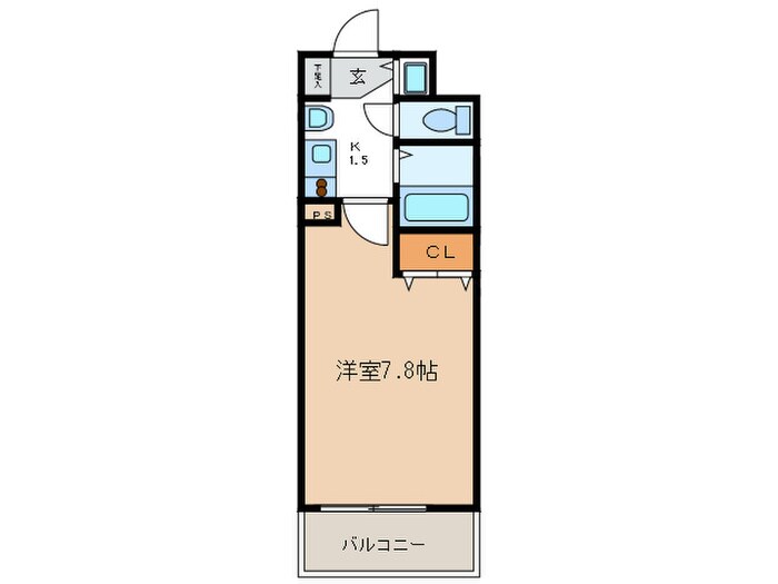 間取り図 ﾌﾟﾚｻﾝﾝｽ三宮花時計前（502）