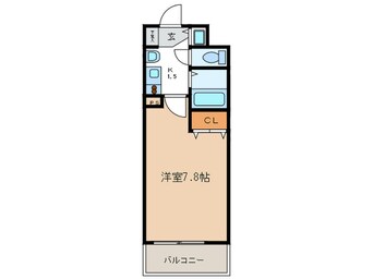 間取図 ﾌﾟﾚｻﾝﾝｽ三宮花時計前（502）
