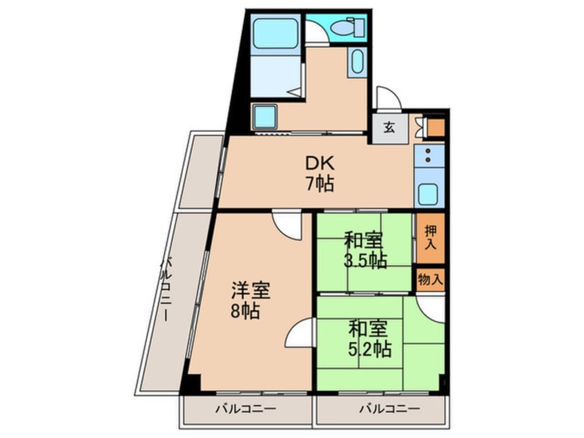 間取図 ＳＨＩＮＥ　ＰＡＳＴＥＬ