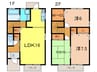 久代タウンハウスＢ棟 3LDKの間取り