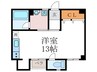 ランピエヌ御池 1Rの間取り
