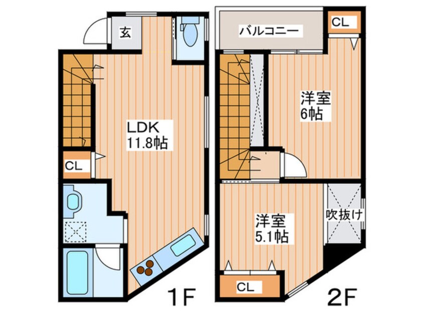 間取図 北大利テラスハウス