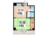 シャト－波除 1DKの間取り