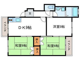 間取図 マンション庭井　Ａ．Ｂ