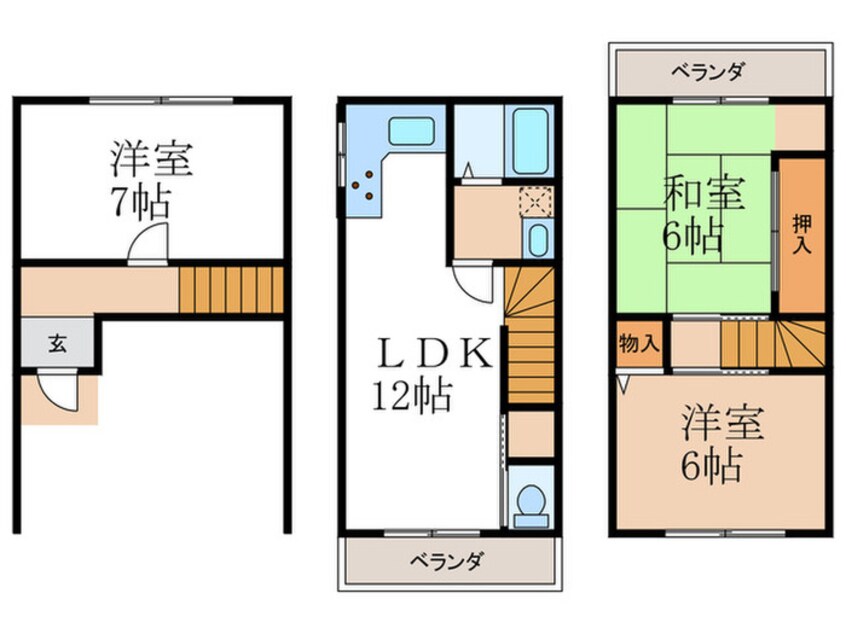 間取図 寺戸町山縄手戸建