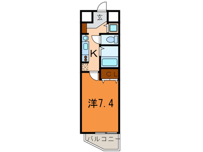 間取り図 ﾌﾟﾚｻﾝｽ神戸駅前グランツ（402）