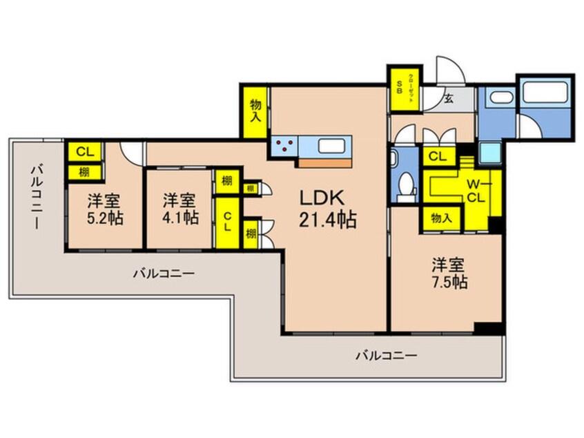 間取図 トア山手ザ・神戸タワー(1006)