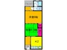 みゆきマンション 2Kの間取り