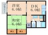 ソファレ藤 2DKの間取り