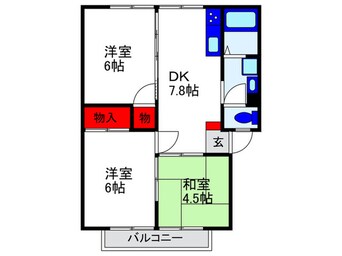 間取図 サンライズ曽根西ハイツＡ