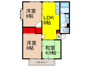 間取図 サンライズ曽根西ハイツＡ