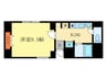 ディクティ三条 1Kの間取り