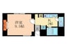 ディクティ三条 1Kの間取り