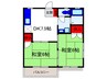 典正橋ハイツⅡB棟 2DKの間取り