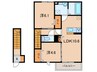 オーロラアーク五色 2LDKの間取り
